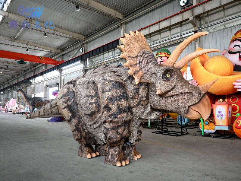 双人三角龙穿戴表演服