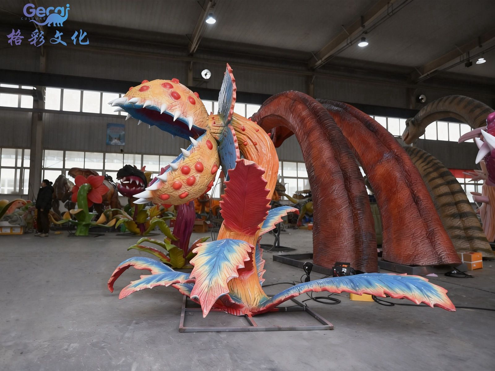 黄色食人花模型