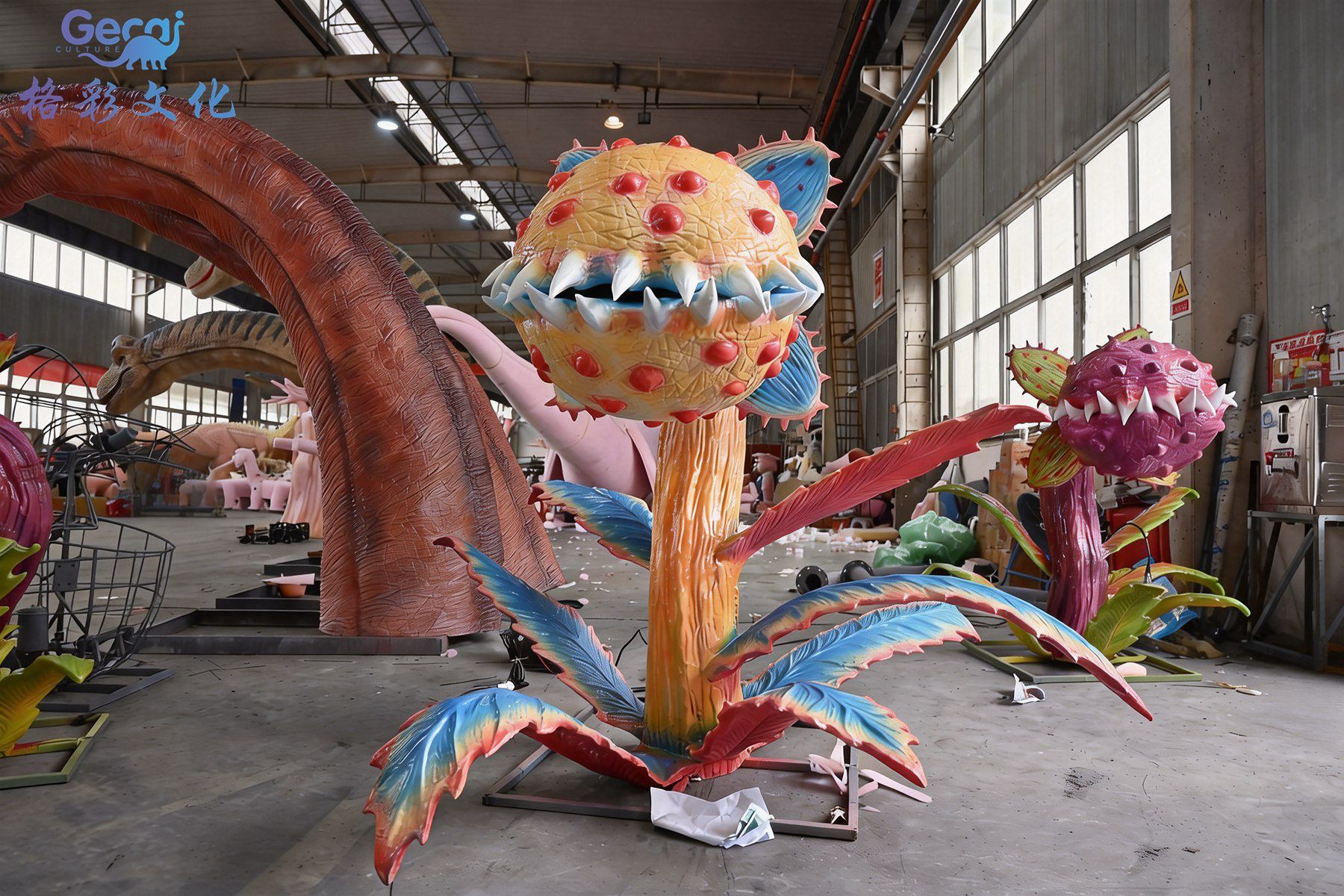 黄色食人花模型