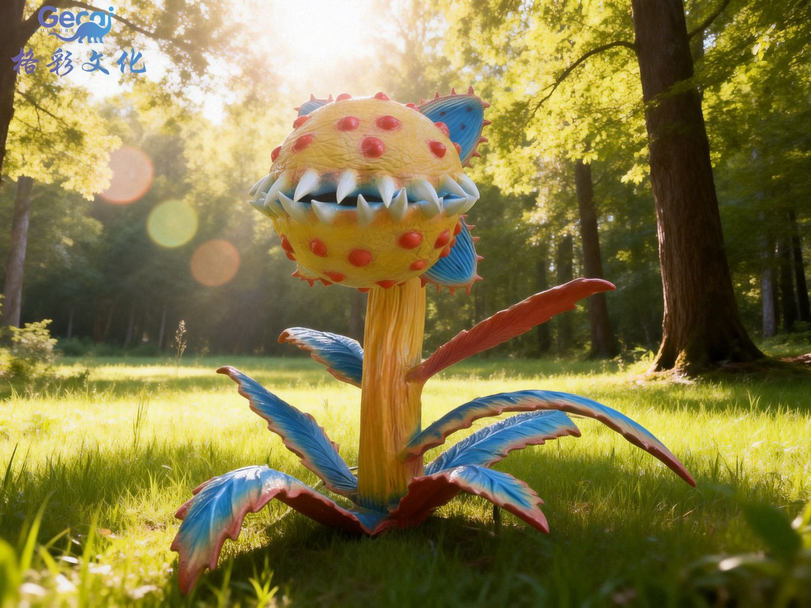 黄色食人花模型