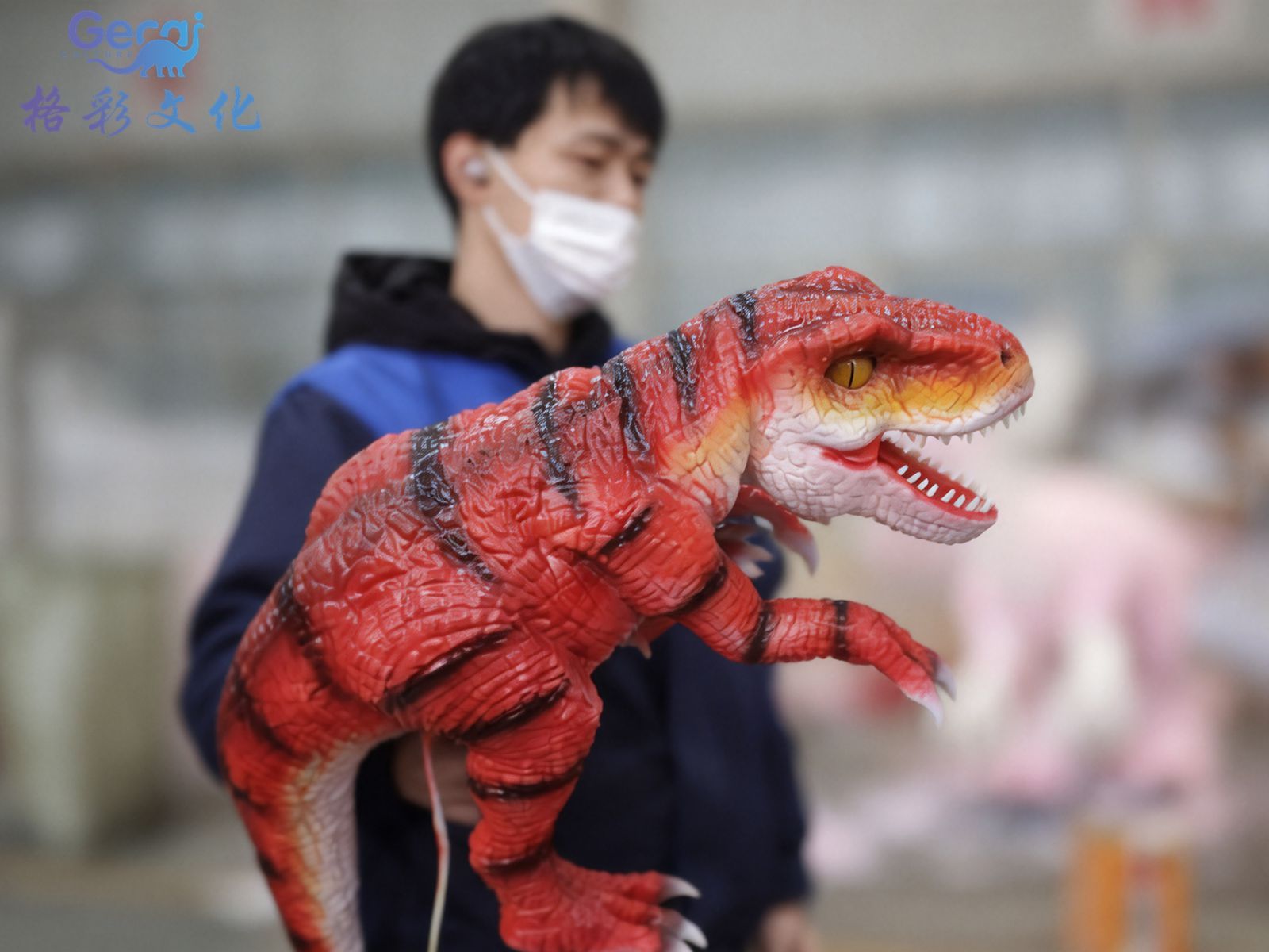 红色霸王龙手偶