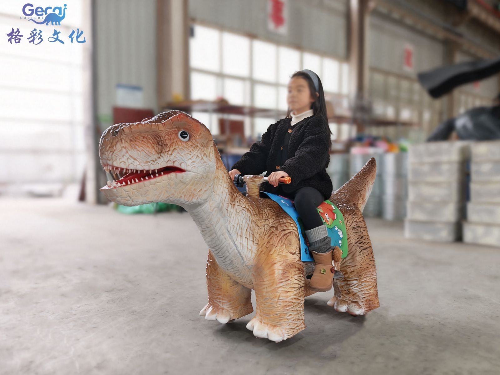 广场恐龙儿童车