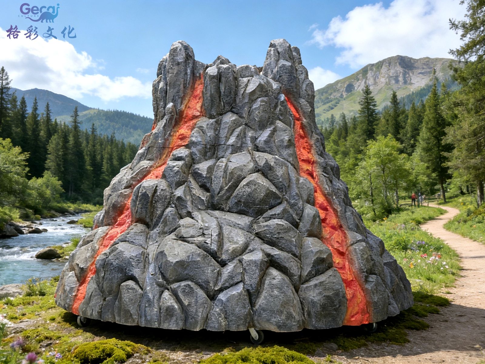 玻璃钢火山模型