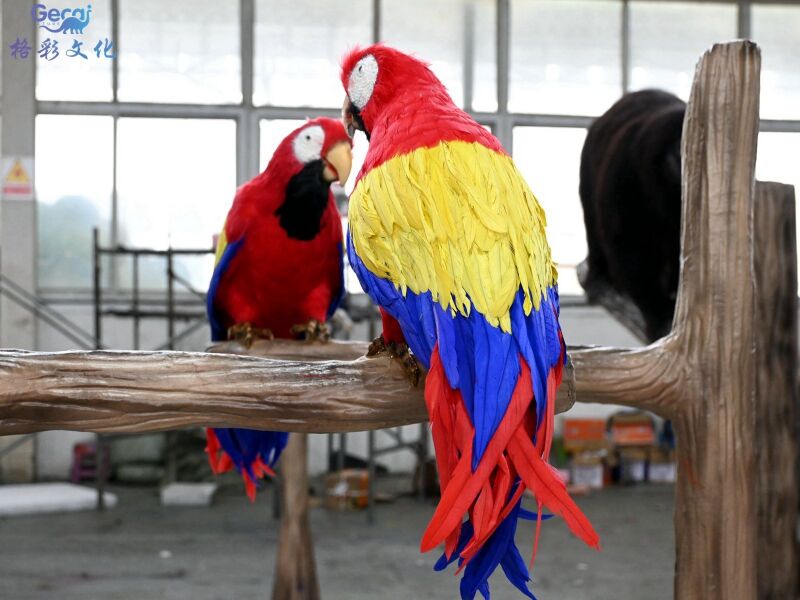 红金刚鹦鹉模型