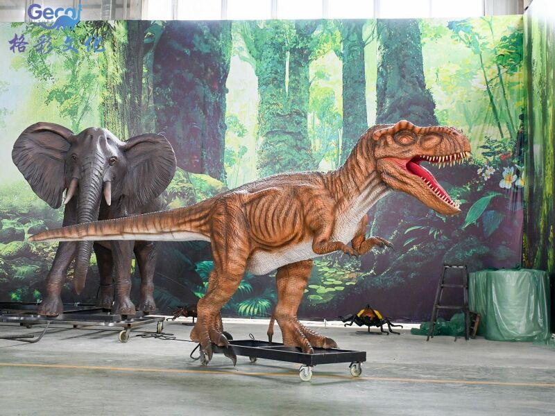 棕色霸王龙模型