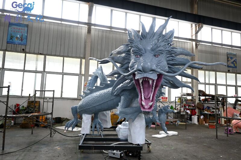 仿真喷烟中国龙模型