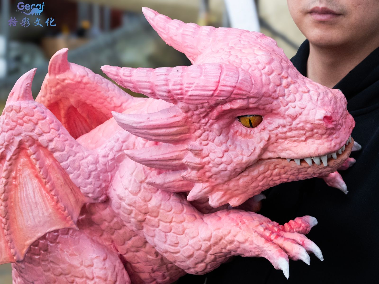 粉色恐龙手偶
